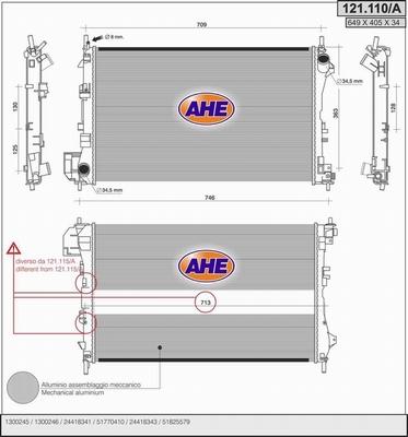 AHE 121.110/A - Radiatore, Raffreddamento motore autozon.pro