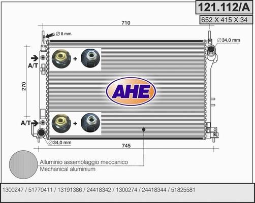 AHE 121.112/A - Radiatore, Raffreddamento motore autozon.pro