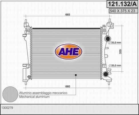 AHE 121.132/A - Radiatore, Raffreddamento motore autozon.pro