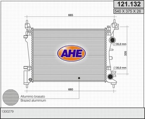 AHE 121.132 - Radiatore, Raffreddamento motore autozon.pro