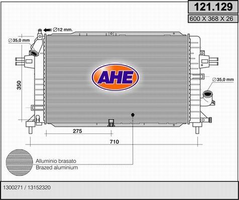 AHE 121.129 - Radiatore, Raffreddamento motore autozon.pro