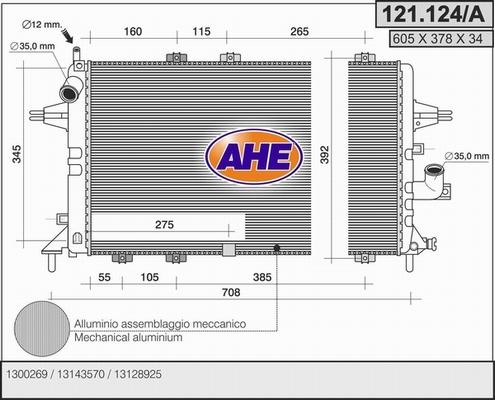 AHE 121.124/A - Radiatore, Raffreddamento motore autozon.pro