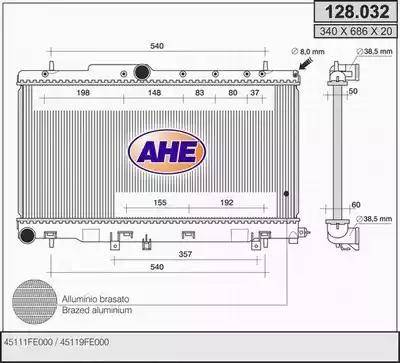 AHE 128.032 - Radiatore, Raffreddamento motore autozon.pro