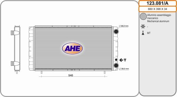 AHE 123.081/A - Radiatore, Raffreddamento motore autozon.pro