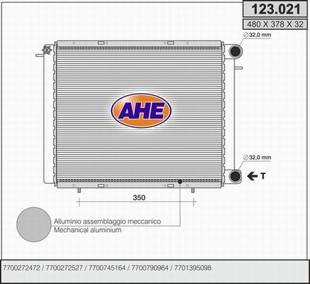 AHE 123.021 - Radiatore, Raffreddamento motore autozon.pro