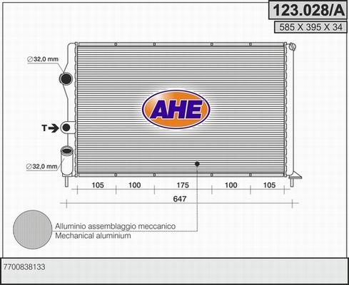 AHE 123.028/A - Radiatore, Raffreddamento motore autozon.pro