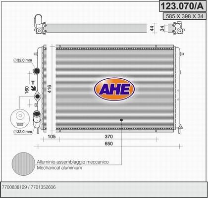 AHE 123.070/A - Radiatore, Raffreddamento motore autozon.pro