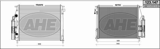 AHE 123.147 - Radiatore, Raffreddamento motore autozon.pro