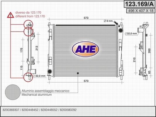 AHE 123.169/A - Radiatore, Raffreddamento motore autozon.pro