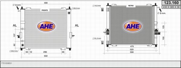 AHE 123.160 - Radiatore, Raffreddamento motore autozon.pro