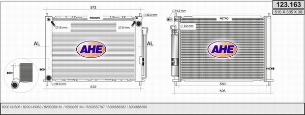 AHE 123.163 - Radiatore, Raffreddamento motore autozon.pro