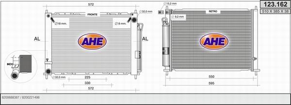 AHE 123.162 - Radiatore, Raffreddamento motore autozon.pro