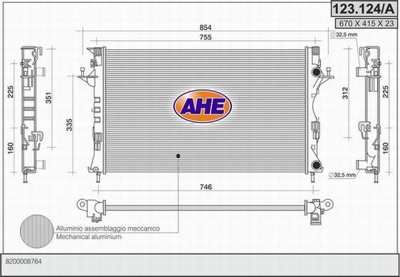 AHE 123.124/A - Radiatore, Raffreddamento motore autozon.pro