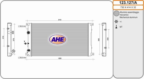 AHE 123.127/A - Radiatore, Raffreddamento motore autozon.pro