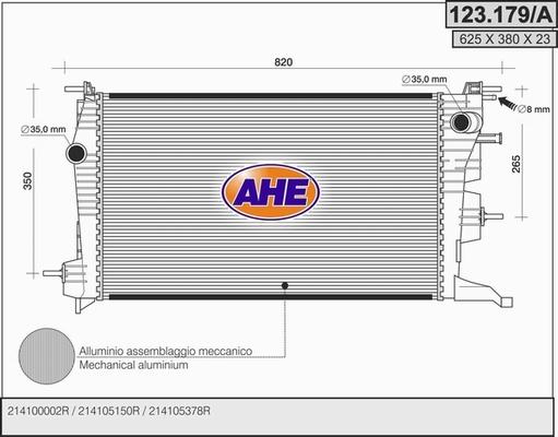 AHE 123.179/A - Radiatore, Raffreddamento motore autozon.pro