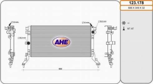 AHE 123.178 - Radiatore, Raffreddamento motore autozon.pro