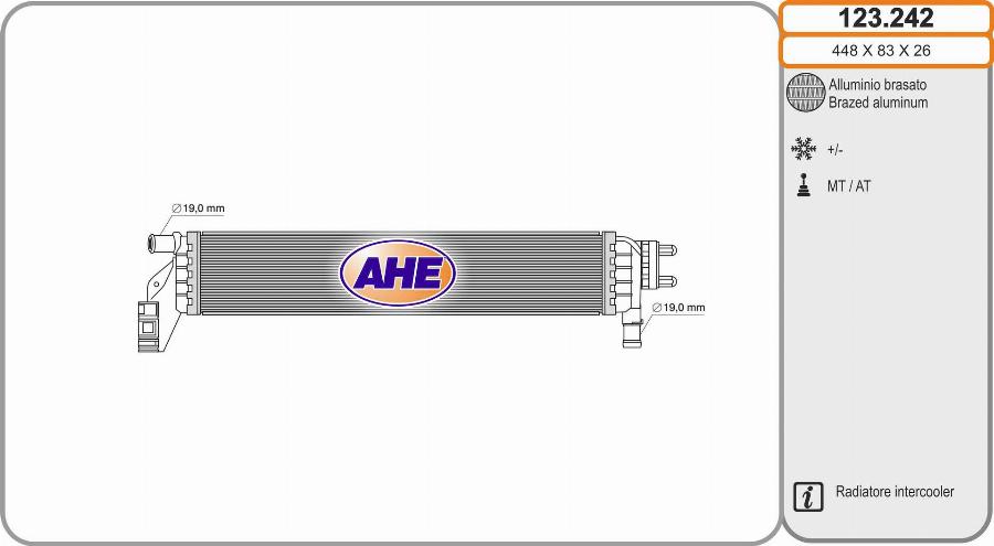 AHE 123.242 - Radiatore, Raffreddamento motore autozon.pro