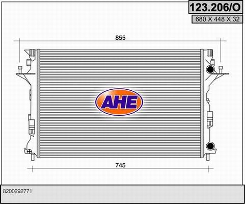 AHE 123.206/O - Radiatore, Raffreddamento motore autozon.pro