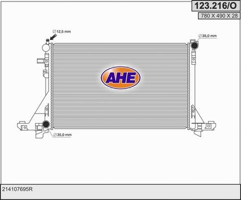 AHE 123.216/O - Radiatore, Raffreddamento motore autozon.pro