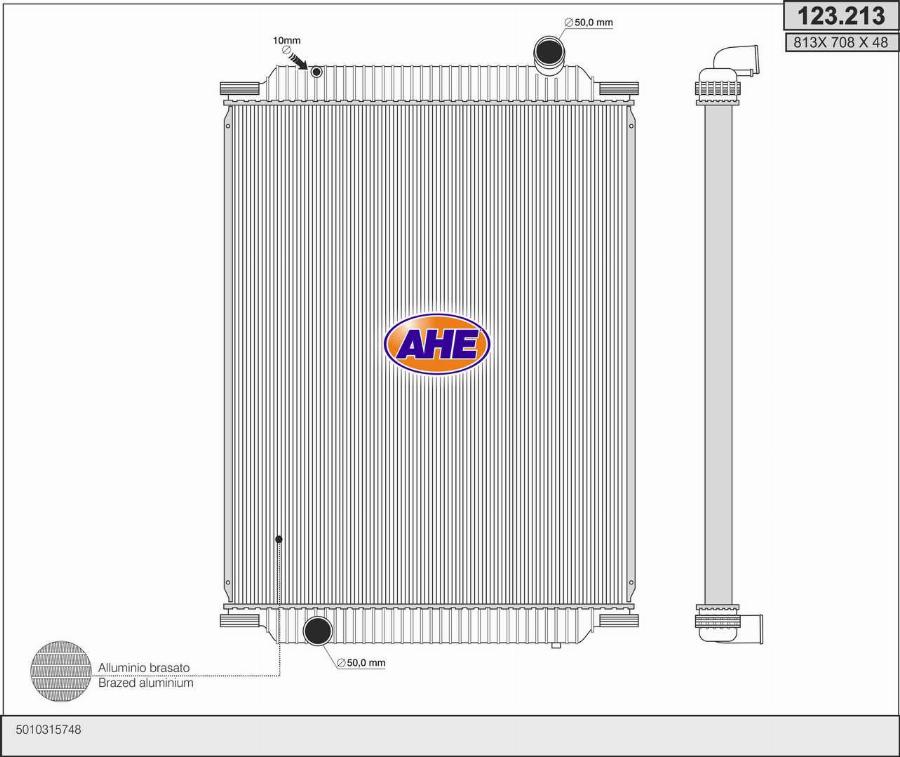 AHE 123.213 - Radiatore, Raffreddamento motore autozon.pro