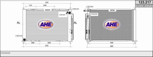 AHE 123.217 - Radiatore, Raffreddamento motore autozon.pro