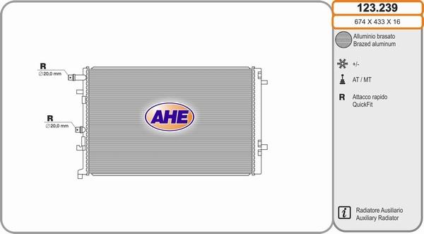 AHE 123.239 - Radiatore, Raffreddamento motore autozon.pro