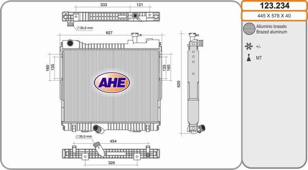 AHE 123.234 - Radiatore, Raffreddamento motore autozon.pro