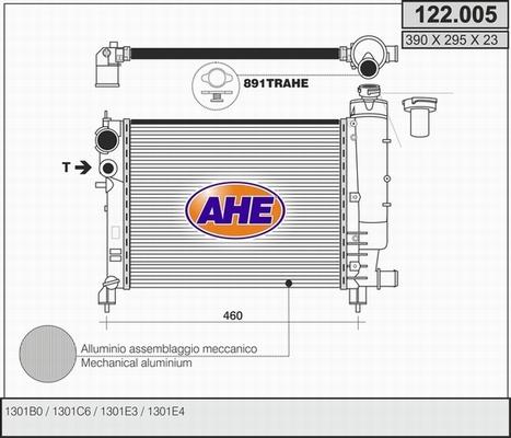 AHE 122.005 - Radiatore, Raffreddamento motore autozon.pro