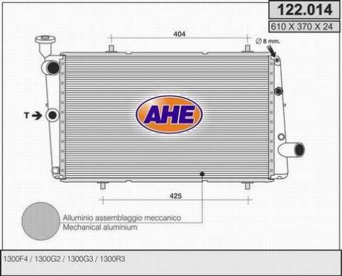 AHE 122.014 - Radiatore, Raffreddamento motore autozon.pro