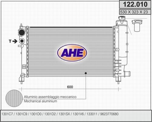 AHE 122.010 - Radiatore, Raffreddamento motore autozon.pro