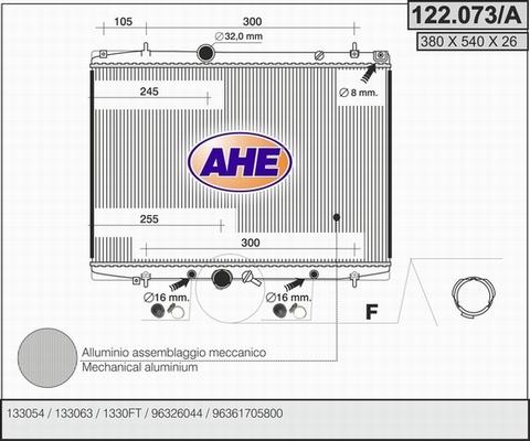 AHE 122.073/A - Radiatore, Raffreddamento motore autozon.pro