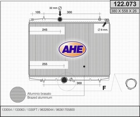 AHE 122.073 - Radiatore, Raffreddamento motore autozon.pro