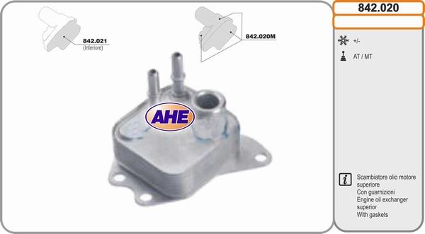 AHE 842.020 - Radiatore olio, Olio motore autozon.pro