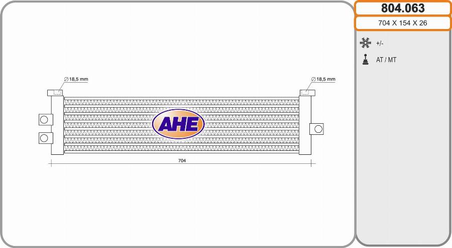 AHE 804.063 - Radiatore olio, Olio motore autozon.pro