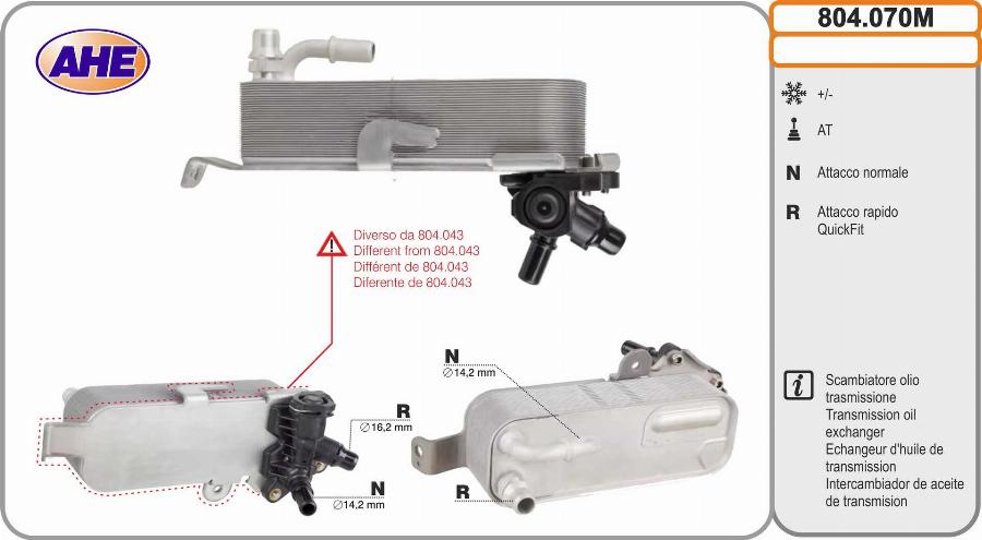 AHE 804.070M - Radiatore olio, Olio motore autozon.pro