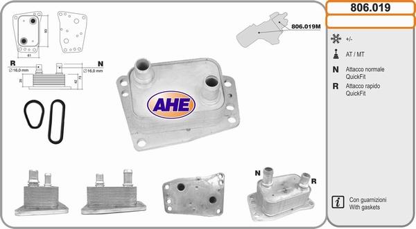 AHE 806.019 - Radiatore olio, Olio motore autozon.pro