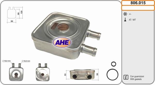 AHE 806.015 - Radiatore olio, Olio motore autozon.pro