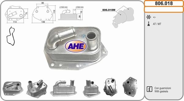 AHE 806.018 - Radiatore olio, Olio motore autozon.pro