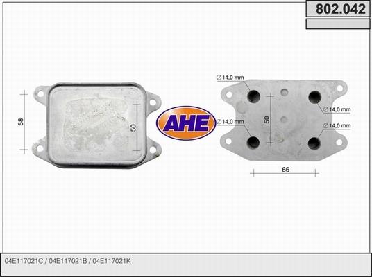 AHE 802.042 - Radiatore olio, Olio motore autozon.pro