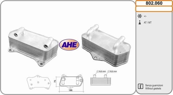 AHE 802.060 - Radiatore olio, Olio motore autozon.pro