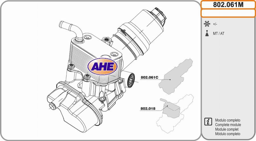 AHE 802.061M - Radiatore olio, Olio motore autozon.pro