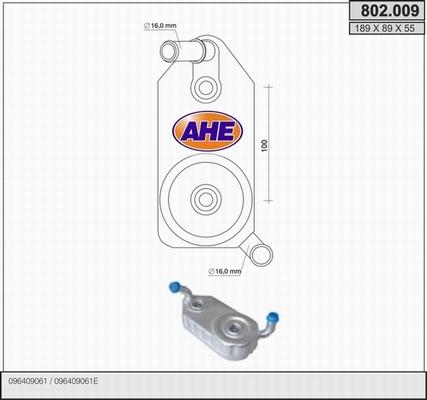 AHE 802.009 - Radiatore olio, Olio motore autozon.pro