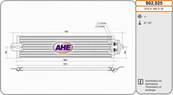 AHE 802.025 - Radiatore olio, Olio motore autozon.pro