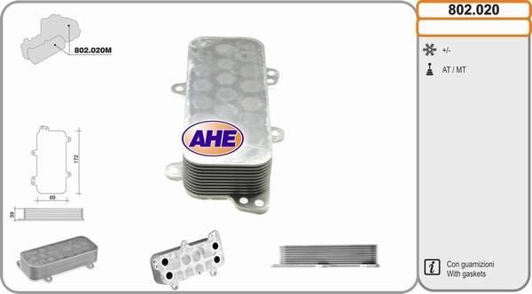 AHE 802.020 - Radiatore olio, Olio motore autozon.pro