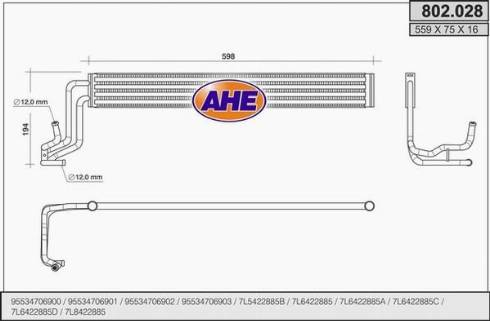 AHE 802.028 - Radiatore olio, Olio motore autozon.pro