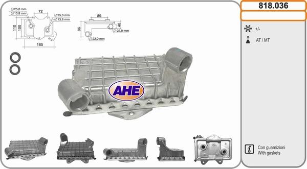 AHE 818.036 - Radiatore olio, Olio motore autozon.pro