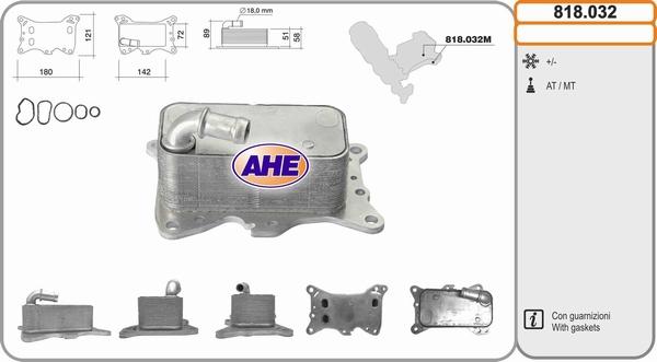 AHE 818.032 - Radiatore olio, Olio motore autozon.pro