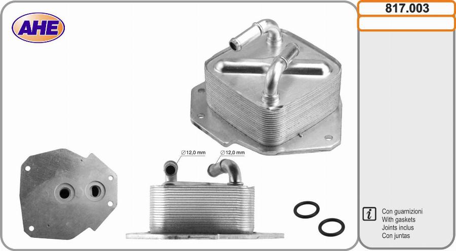 AHE 817.003 - Radiatore olio, Olio motore autozon.pro