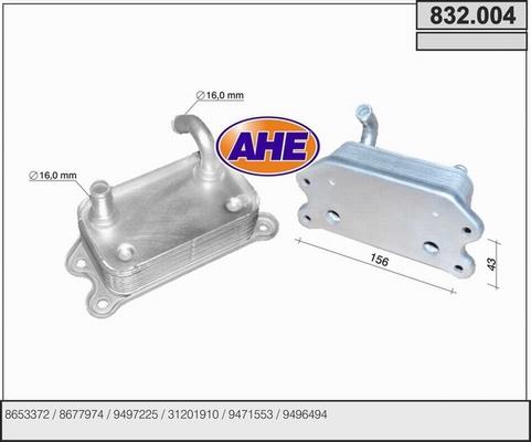 AHE 832.004 - Radiatore olio, Olio motore autozon.pro