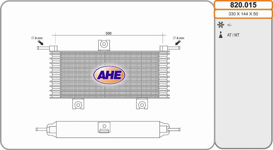 AHE 820.015 - Radiatore olio, Olio motore autozon.pro